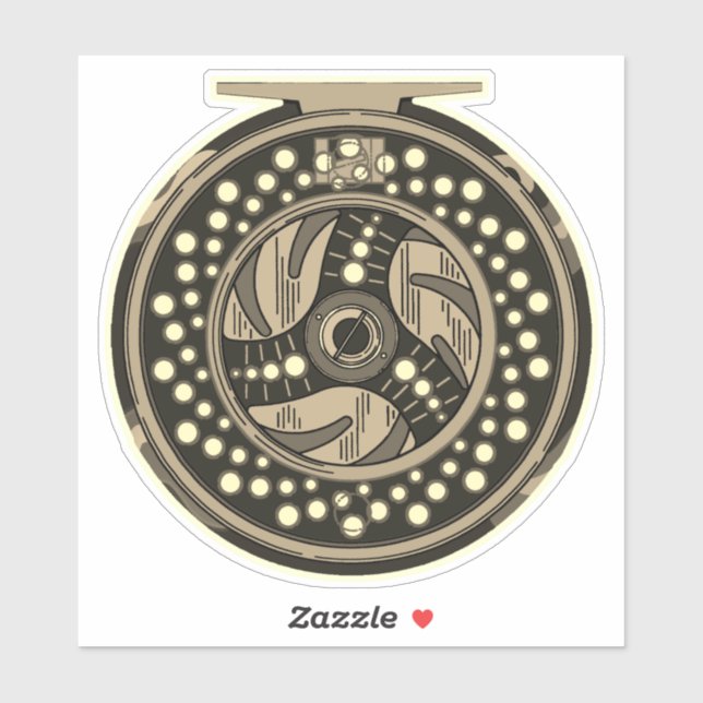 Sticker Pêche à la mouche 6" Art pêcheur pêcheur pêcheur (Feuille)