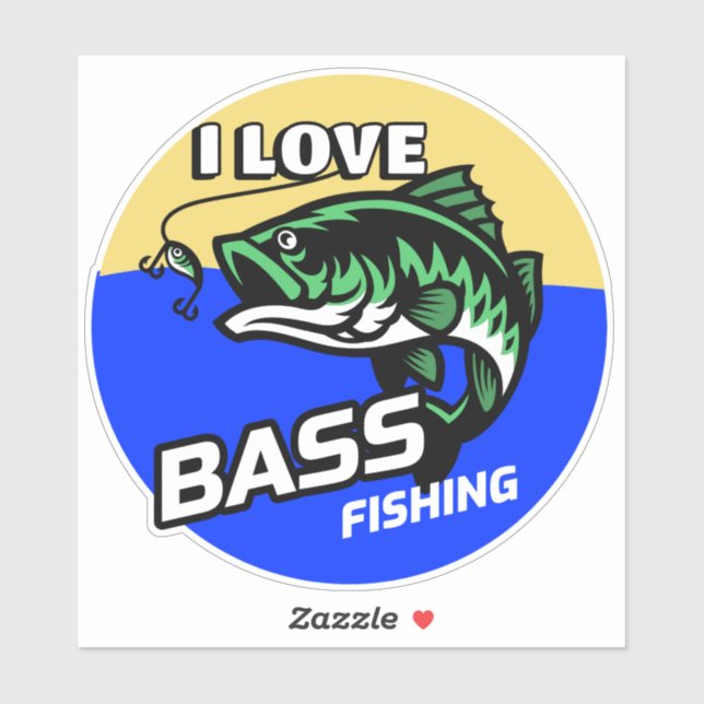 STICKER PÊCHE AU BASS (Feuille)