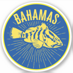 Sticker Pêche Bahamas Fisherman Diver Plongée Grouper