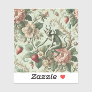 Sticker Péchés fraises - gothique baroque