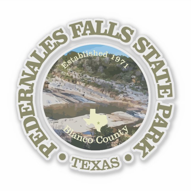 Sticker Pedernales Falls SP (Devant)