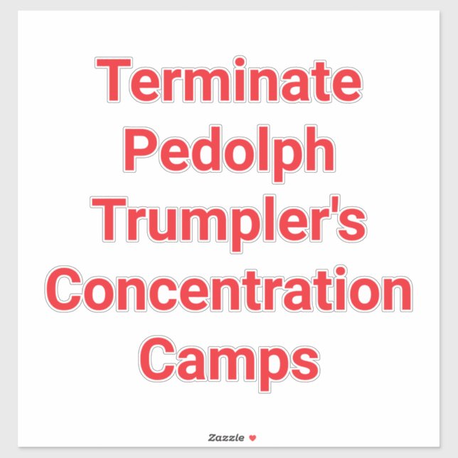 Sticker Pedolph Trumpler Camp d'illégal Hankamer Artjunkha (Feuille)