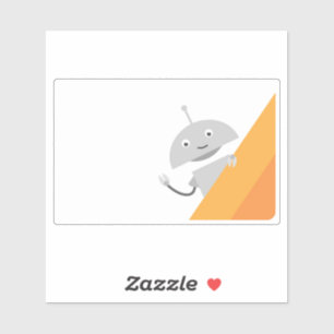 Sticker Peeking Mia - orange