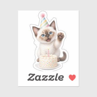 Sticker Pegatina Gatito Kawaii Adorable