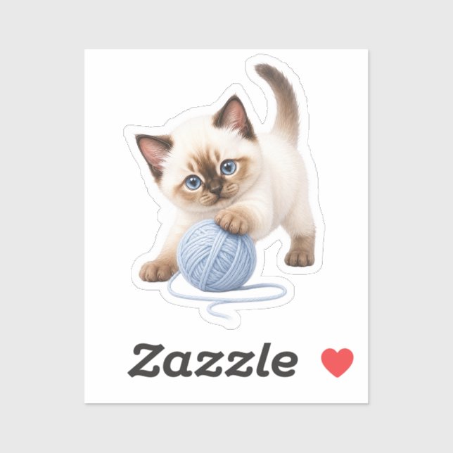 Sticker Pegatina Gatito Kawaii Adorable (Feuille)