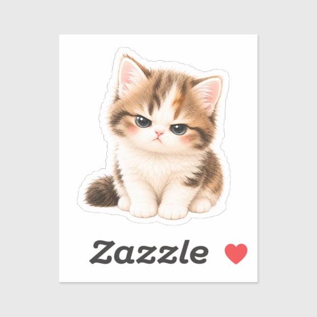 Sticker Pegatina Gatito Kawaii Adorable (Feuille)