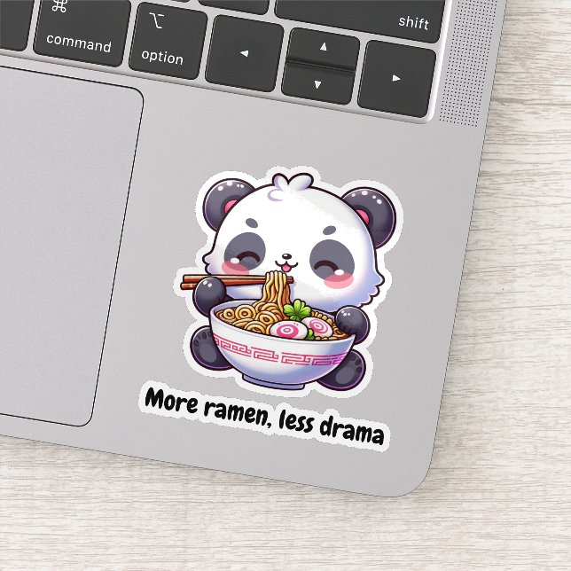 Sticker Pegatina Osito Panda Comiendo (Détail)