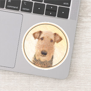 Sticker Peinture Airedale Terrier - Cute Original Art