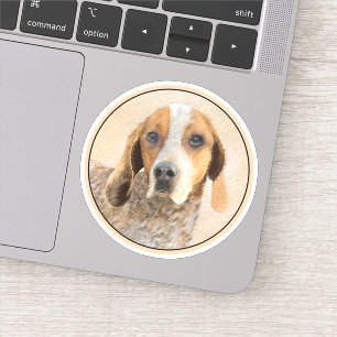 Sticker Peinture américaine anglaise sur pilon - Chien Art