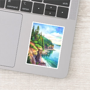 Sticker Peinture aquarelle du parc national Fundy