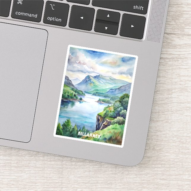 Sticker Peinture aquarelle du parc national Killarney (Détail)