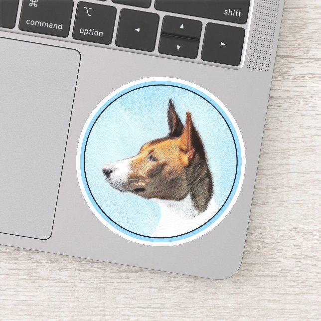 Sticker Peinture Basenji - Belle Art Original (Détail)