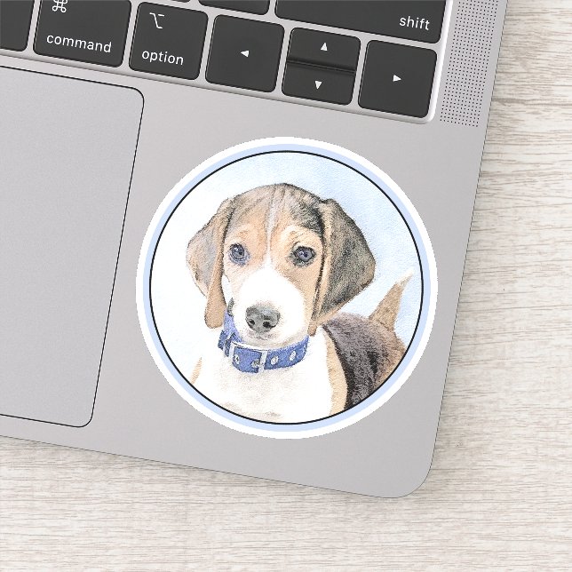 Sticker Peinture beagle - Cute Original Chien Art (Détail)