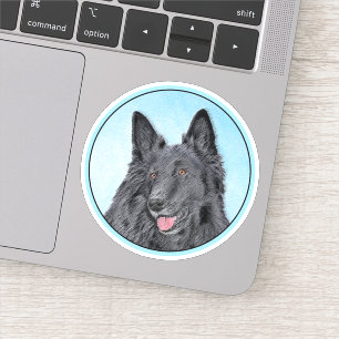 Sticker Peinture belge Sheepdog - Cute Original Chien Art