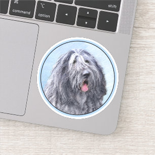 Sticker Peinture Bergamasco Sheepdog - Chien original mign