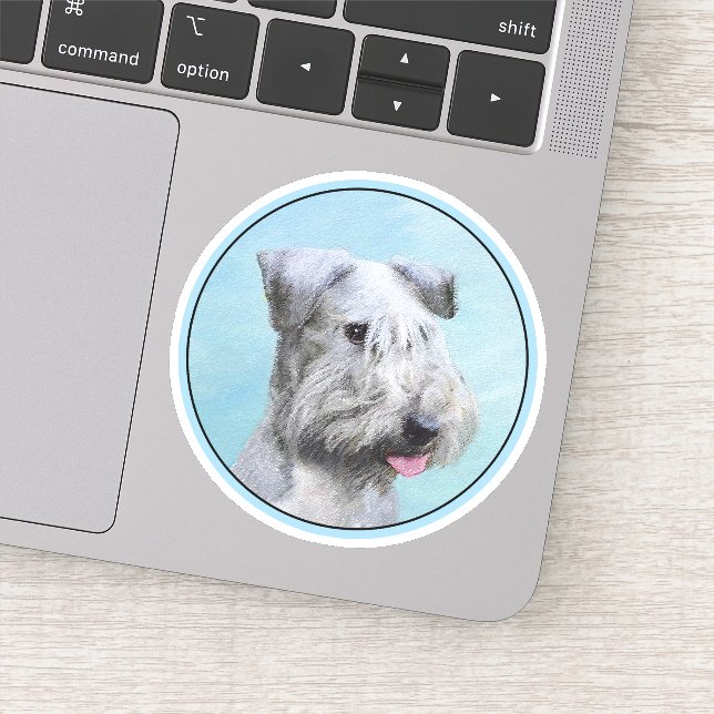 Sticker Peinture Cesky Terrier - Cute Original Chien Art (Détail)