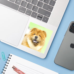 Sticker Peinture Chow Chow - Joli art original chien