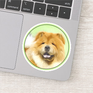 Sticker Peinture Chow Chow - Joli art original chien