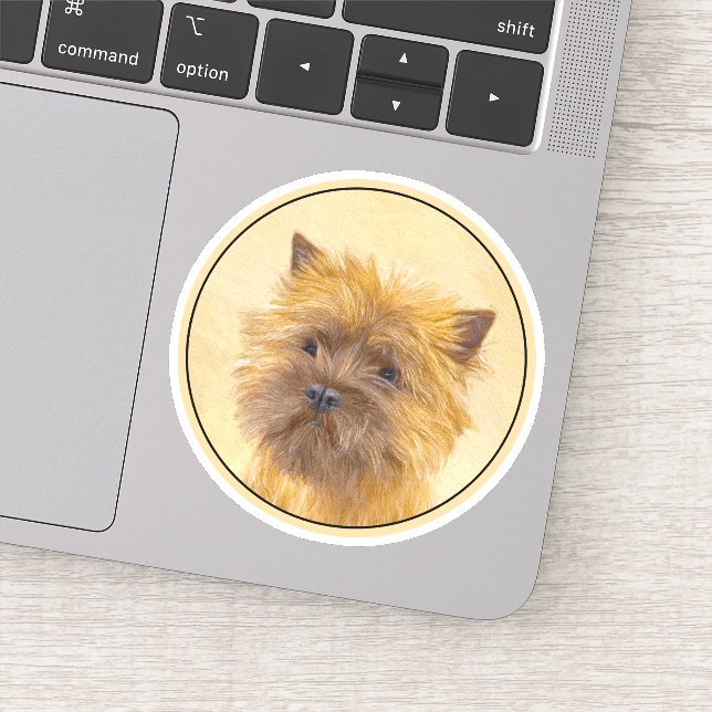 Sticker Peinture de Cairn Terrier - Cute Original Chien Ar (Détail)