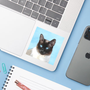 Sticker Peinture de chats de Siamese - Cute Original Cat A