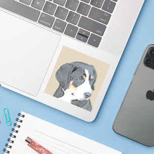 Sticker Peinture de Chien de Montagne bernois - Art origin