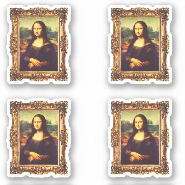 Sticker Peinture de la Renaissance encadrée : Mona Lisa de (Devant)