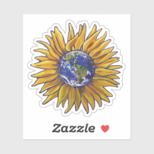 Sticker Peinture de la Terre de tournesol