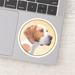 Sticker Peinture de pointeur - jolie art original de chien