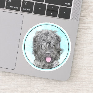 Sticker Peinture de Terrier Noir Russe - Chien Original Mi