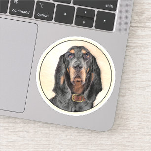 Sticker Peinture en noir et blanc - Art original Chien