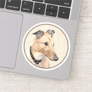Sticker Peinture Greyhound - Cute Original Chien Art