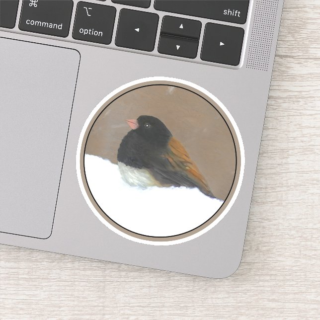 Sticker Peinture Junco foncée - Art original pour oiseaux (Détail)