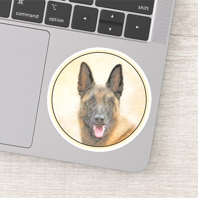 Sticker Peinture Malinoise belge - Cute Original Chien Art (Détail)