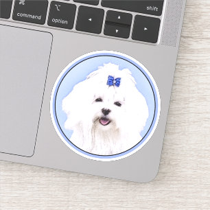 Sticker Peinture maltaise - Joli art original pour chien