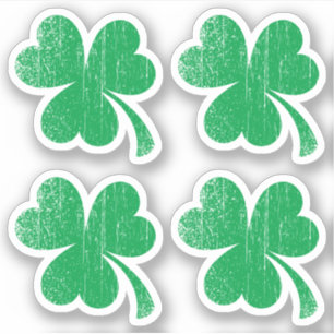 Sticker Peinture peinturée shamrock St Patrick's day