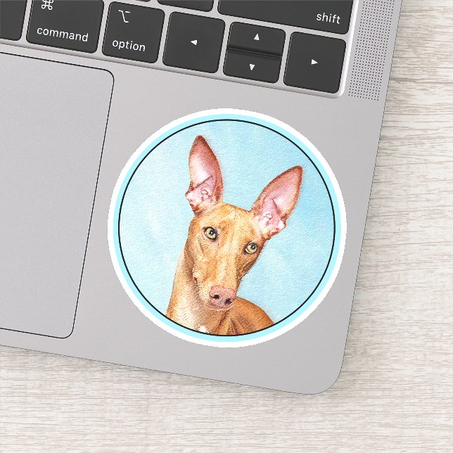Sticker Peinture Pharaon Hound - Cute Original Chien Art (Détail)