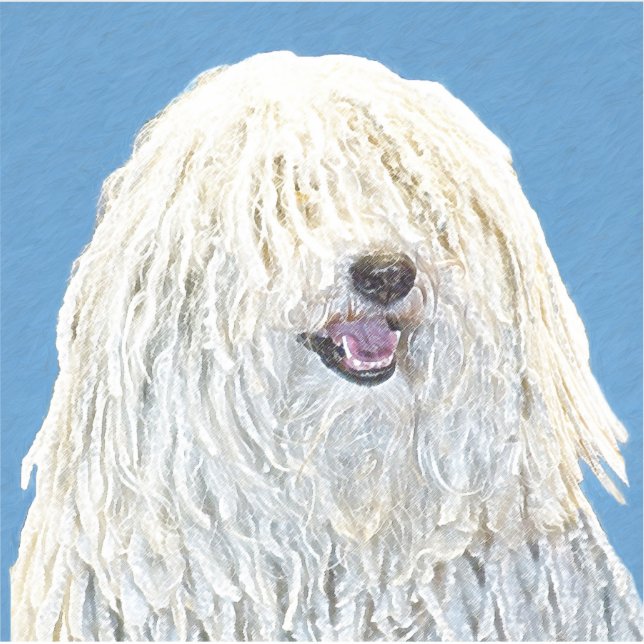 Sticker Peinture Puli - Cute Original Chien Art (Devant)