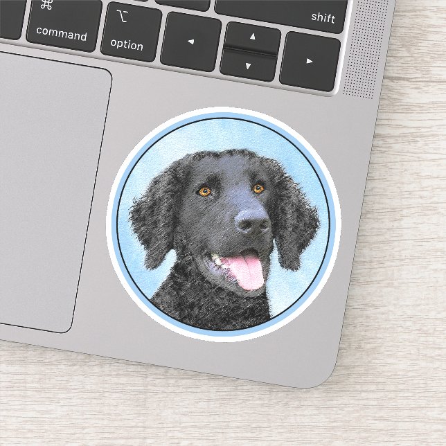 Sticker Peinture Retriever recouverte de boue - Art Chien  (Détail)