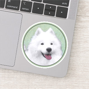 Sticker Peinture Samoyed - Cute Original Chien Art