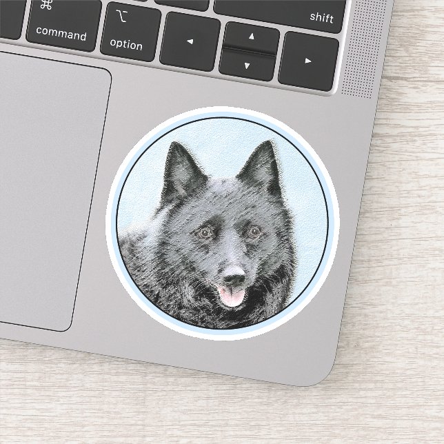 Sticker Peinture Schipperke - Cute Original Chien Art (Détail)