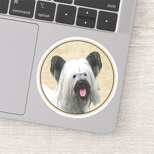 Sticker Peinture Skye Terrier - Cute Original Chien Art (Détail)
