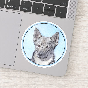 Sticker Peinture Suédoise Vallhund - Cute Original Chien A