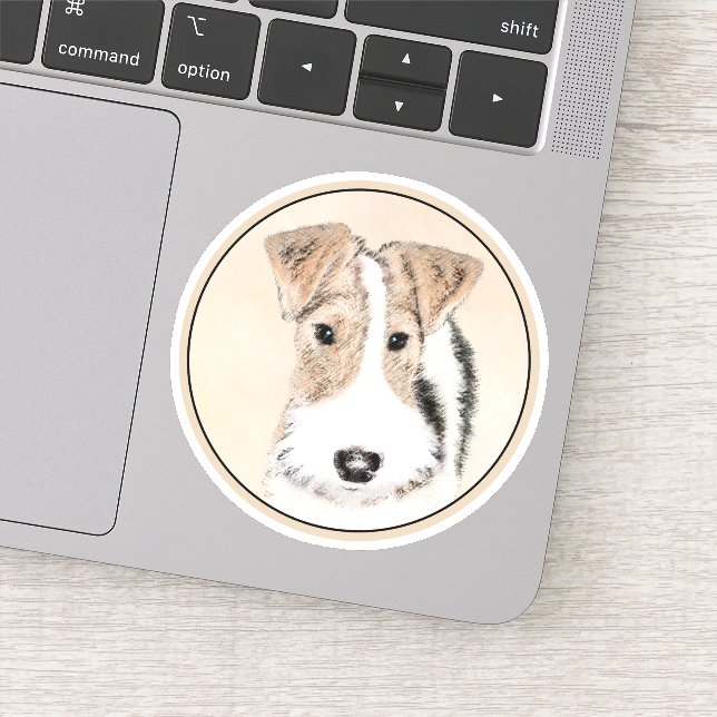 Sticker Peinture Terrier de Renard de fil - Cute Original  (Détail)