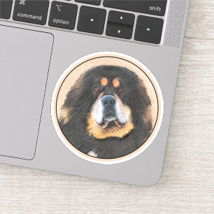 Sticker Peinture Tibétaine Mastiff - Joli art original chi