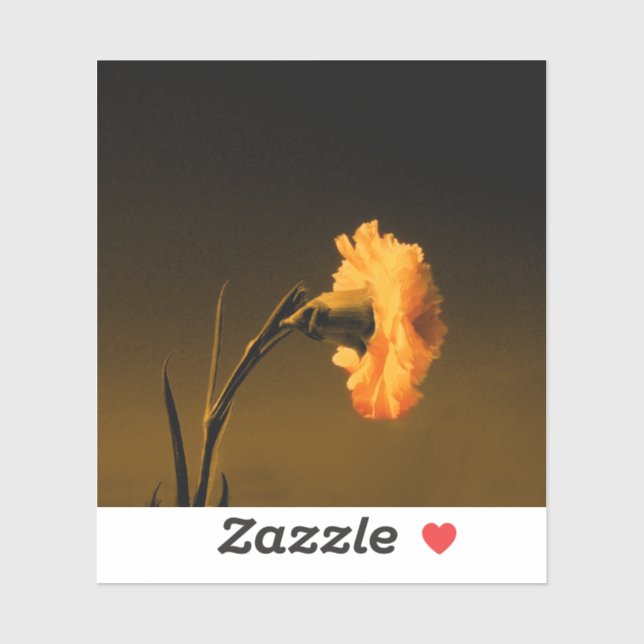 Sticker Peinture vintage de carnation (Feuille)