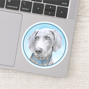Sticker Peinture Weimaraner - Joli art original chien
