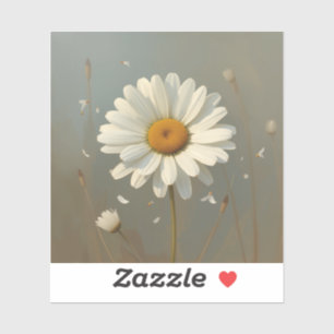 Sticker peintures stylisées de marguerites en fleurs,