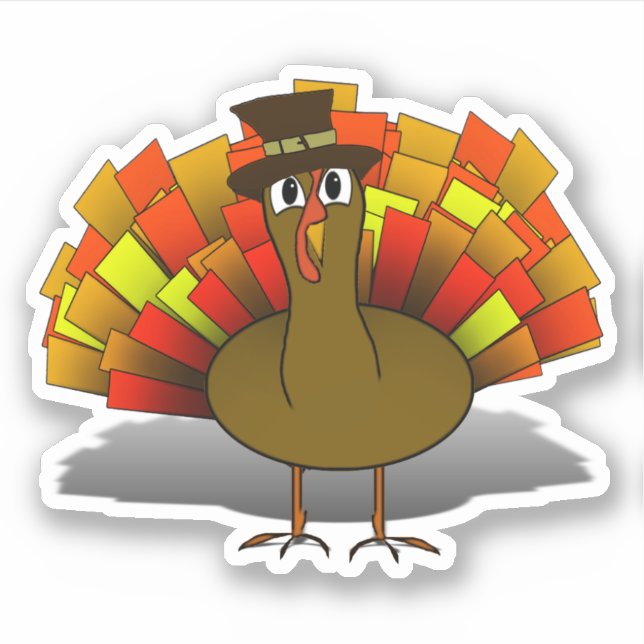 Sticker Pèlerin de Turquie Thanksgiving (Devant)