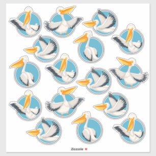 Sticker Pelicans lunaires dans les hublots