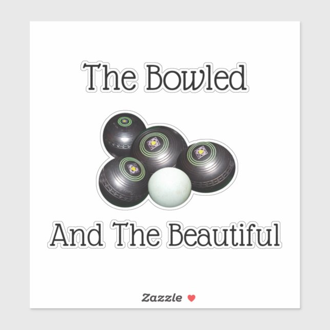 Sticker Pelouse Bowls Le Bowled Et Le Beau, (Feuille)